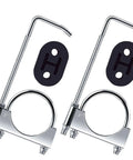 304 Stainless Steel Exhaust Hanger 3 Inch 2 Pack Muffler Support, Heavy Duty Rust Resistant, chrome support brackets and rubber mounts