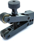 Close-up view of Mini V Clamp Knurling Tool 5-20 Mm Adjustable Force Spring Action for lathe machines, featuring a diamond pattern holder.
