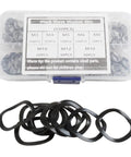 550 Pcs Carbon Steel Spring Wave Washer Gasket Set With 8 Sizes M3 M4 M5 M6 M8 M10 M12 M16 For Hardware And Fasteners Get The Right Fit Heavy Duty Wave Washer Assortment Kit For Precision Assembly, black wave washers in case