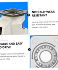 Beefy Heavy Duty Swivel Locking Workbench Casters With 60F Leveling Plates, 4 Pack, Adjustable Industrial Transport Wheels For Equipment And Furniture, Easy Height Adjustment, Smooth Rolling, Durable Nylon And Steel, close-up of leveling plate