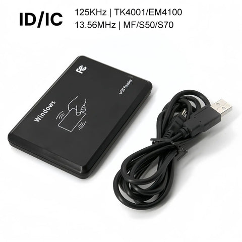 125KHz RFID Reader Card Scanner With USB Proximity Card Emulation And Keyboard Emulation For EM4100 And 1326 Family Cards