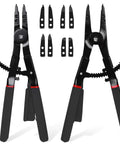 Heavy Duty Snap Ring Pliers Set Two Piece 16 Inch Circlip Pliers For Internal And External Rings With 45 Degree And 90 Degree Tips Ideal For Vehicle Maintenance And Repair By Inchoco