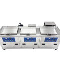Techtongda 61L Industrial Ultrasonic Cleaner Machine With Triple Tank System featuring stainless steel design and three cleaning tanks.