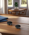 Sturdy Round Plastic Cable Grommet Kit With Easy Tool-Free Installation Covers Desk Cord Holes For Home And Office Cable Management Wear Resistant 10 Pack black plastic desk cord hole covers on wooden table