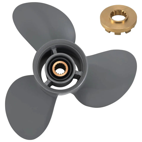 Bolt-On Upgrade Aluminum Outboard Boat Propeller 13-1/2 X 15 3 Blade Right Hand Rotation 15 Spline Tooth For Honda 60-130HP Engines