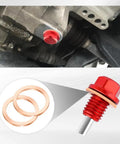 Heavy Duty Copper Oil Drain Plug Crush Washer Set For Cars, Trucks And SUVs, Fits M14x1.5 Transmission Drain Plugs