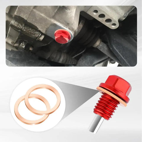 Heavy Duty Copper Oil Drain Plug Crush Washer Set For Cars, Trucks And SUVs, Fits M14x1.5 Transmission Drain Plugs