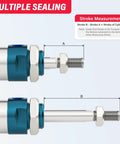 Double Acting Pneumatic Cylinder 25mm Bore 75mm Stroke With Y Connector And Fittings MAL25x75 stroke measurement illustration