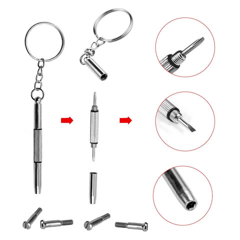 Four Replacement Hinge Screws for Wayfarer RB2140 RB4340 Sunglasses and Eyeglasses, Hinge Repair Kit With Mini Screwdriver, Compatible With RB Frames