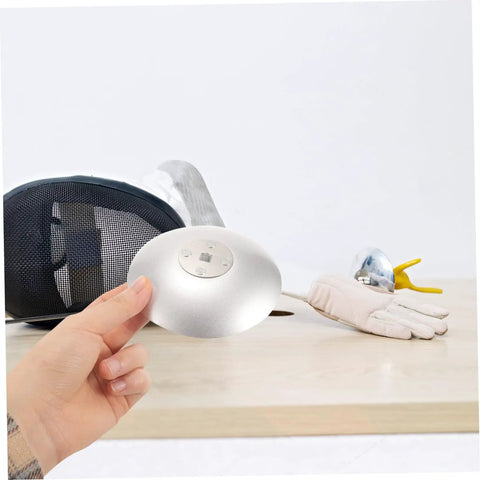 Stainless Steel Fencing Hand Guard for Competition and Training Dope Hand Shield for Foil and Epee Swords Easy Install shown in hand