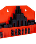 58 Piece T Slot Clamping Kit For Milling And Machining Set With Cleaner And Tightening Wrench Includes 3 4 5 6 7 8 Inch Studs wall rack