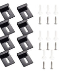 No Slip Glass Mounting Kit For Bathroom Walls Heavy Duty Glass Clamps with screws and anchors