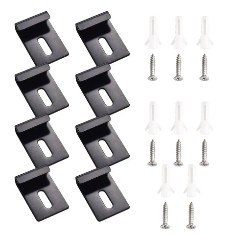 No Slip Glass Mounting Kit For Bathroom Walls Heavy Duty Glass Clamps with screws and anchors