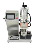 Top Shelf Semi Automatic Glass Jar Vacuum Capper And Tin Cap Sealer For 110V Home Kitchens, stainless steel design, detailed view with controls.