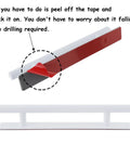 Two Pack Stick On Cabinet Handles Seven Point Eight Inch White No Drill Installation With Ultra Strong Adhesive Tape
