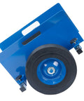 Heavy Duty Panel Dolly For Doors And Drywall, 1100 Pound Capacity, All Terrain Workhorse Slab Cart With 10 Inch Solid Wheels, side view
