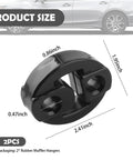 Heavy Duty Rubber Exhaust Hangers 2 Pack With Dual Holes 0.47 Inch Universal Muffler Hangers for Vibration Reduction