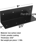 Heavy Duty L Brackets For Raised Garden Beds 4 Pack 9 By 3 Inch Black Steel Corner Braces with pre-drilled holes