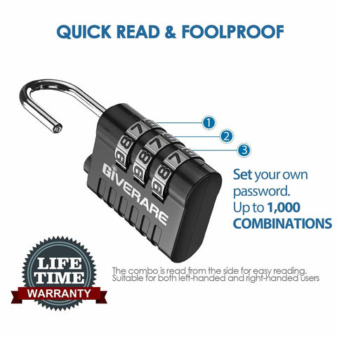 Eight Pack 3 Digit Resettable Padlock Set For Backpacks, Gym, School, Luggage, And Locker Security, Weatherproof Keyless Combination Locks For Fences, Gates, Hasps, And Cases, Built Tough And Easy To Use