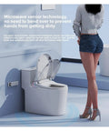 Straight Up Game Changing Auto Flip Smart Toilet Seat With Constant Temp Heating Cushion Integrated Dual Spray Bidet And Universal U Shape Fit To Smoothly Level Up Your Bathroom Routine Fast, featuring a microwave sensor and automatic lid.