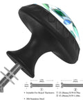 Side view of Slick Crystal Glass Cabinet Knobs Black ABS Base 4 Pack With Stainless Steel Screws Durable Wear Resistant Drawer Pulls