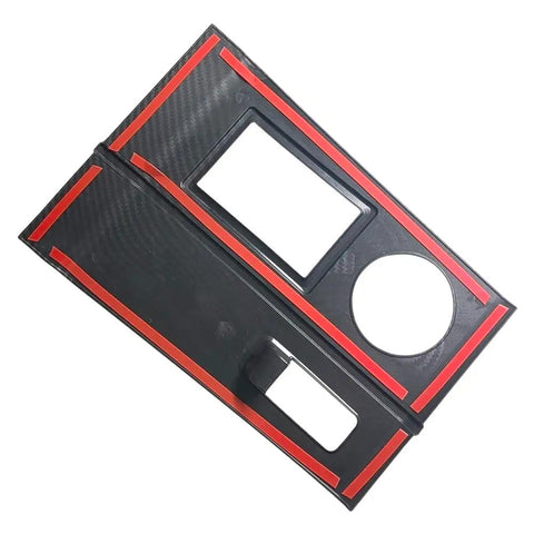 Center Console Frame Cover Gear Shift Panel Trim With Carbon Fiber Look For 2022 2023 2024 Mitsubishi Outlander ABS Plastic