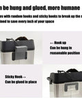 Pro Grade Portable Electric Portafilter Cleaning Machine And Espresso Knock Box With Triple Scrapers Plus Brush Head showing hooks for hanging and gluing.