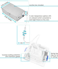 Ultra Thin 3 Inch Square LED Recessed Lights With Dimmable Wet Rated Construction Slick 5CCT junction box and sealing details
