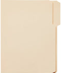Heavy Duty Manila File Folders With Reinforced Tabs For Zero Hassle Workspace Organization And Doc Storage Built Tough Letter Size Sheets Expand To Three Quarters Inch In Quick One Third Cut One Hundred Pack, single folder view.