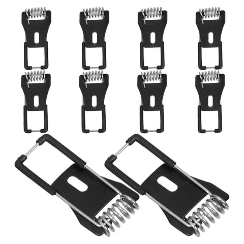 Lawsen Spring Clips Recessed Lighting 60pcs LED Downlight Mounting Accessories Spring Clips for Ceiling Lamp Bracket Wall Compatible set of black metal spring clips.