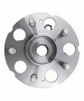 Top view of Wheel Hub And Bearing Assembly For Acura RDX 3.5L 2013-2015 And Honda CR-V 2.4L 2012-2016, 5 Lug, 114.3 Mm Bolt Circle, M12x1.5, Steel, Polished Protected.
