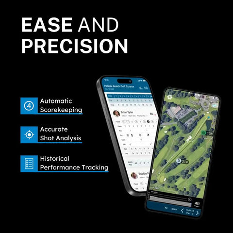 Automatic Swing Trainer System Turns Android And iPhone Into A Golf Analytics Powerhouse with scoring and shot analysis features on screen