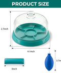 3 In 1 Watch Cleaning Kit For Pro Repairs With Dust Free Putty 6 Compartment Tray And Rubber Air Blower shown with dimensions