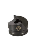 Slug Buster Knockout Punch for one and a half inch conduit, heavy duty hole punch tool, front view