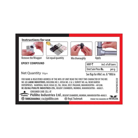 Instructions for using Regular Epoxy Compound 1 x 25g Waterproof Bonding For Metal Glass Concrete Ceramic High Strength Flexible Quick Curing Clear Sealant for DIYers And Pros on product label.