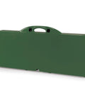 Foldable Picnic Table With Built-In Benches For Four, Outdoor Camping Table With Umbrella Hole, Hunter Green, folded view