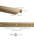 Aluminum Alloy Brushed Bronze Cabinet Pulls 39.37in Hidden Finger Edge Pulls for Cabinets with dimension details