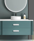 Matte White Kitchen Cabinet Handles Pack Of 5 Cup Pulls 3.8 Inch Center To Center 4.7 Inch Long on modern green vanity drawers