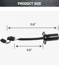 Built Like A Brick 7 Way To 4 Way Trailer Plug Adapter With Rv Blade 7 Pin To 4 Pin Flat Converter measuring 11.6 x 6.5 inches.