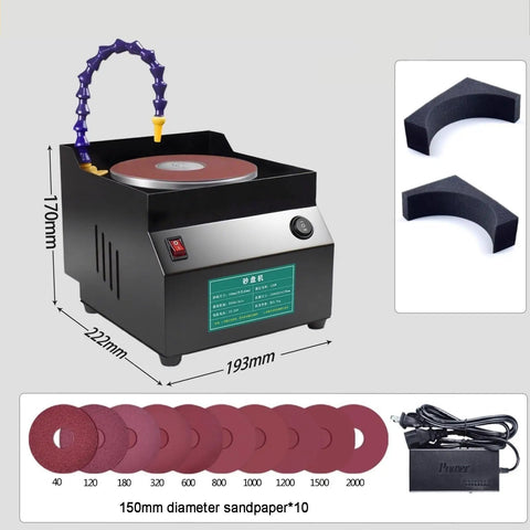 Heavy Duty Wet Dry Bench Sander 350W With 7 Speed Settings And Belt Sharpener For Wood Stone Plastic Acrylic Polishing No Dust Tool Kit with accessories.