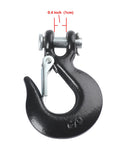One Quarter Inch Clevis Slip Hook With Safety Latch, Built Tough Forged Steel Towing Hook For ATV And UTV, 2750 Lbs Safe Working Load