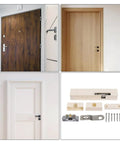 Hydraulic Door Closer For Wooden Doors With Adjustable Silent Buffer Anti Pinch Safety And Soft Close Mechanism, white door components.