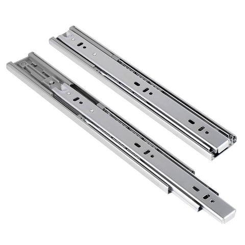 Two Pack 10 Inch Full Extension Drawer Slides With Ball Bearing Glide Side Mount, Cold Rolled Steel, Heavy Duty Cabinet Hardware