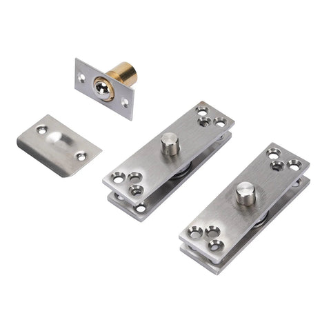 Heavy Duty Pivot Hinge For Wood Doors Up To 220 Lbs Jeffergarden Stainless Steel Hidden Door Hinge disassembled view
