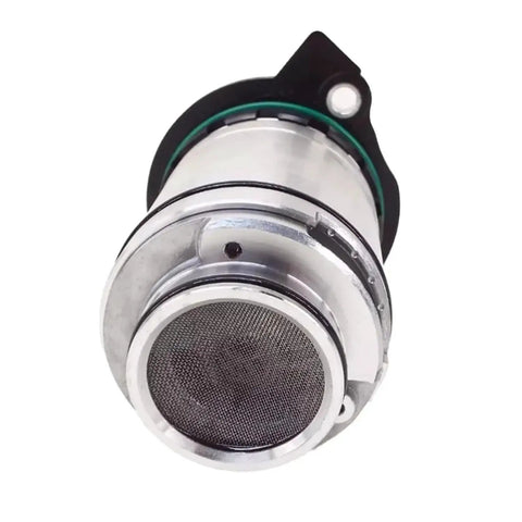 Top Shelf Direct Bolt Electric Oil Pump For Tesla Model S X 3 Y 2016 To 2023 No Sweat Drop In Replacement With Steel Reinforced Abs Housing Black Finish Part 110820200K close-up view of the pump with metal mesh.