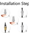 Installation steps for 50 Pairs Plastic Pendant Lighting Strain Reliefs For Lamp Sockets M10 Cable Glands Cord Grips