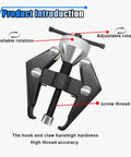 Adjustable Wiper Arm Removal Tool Kit And Battery Terminal Puller Set for Bolt Type Windshield Arms, close-up view
