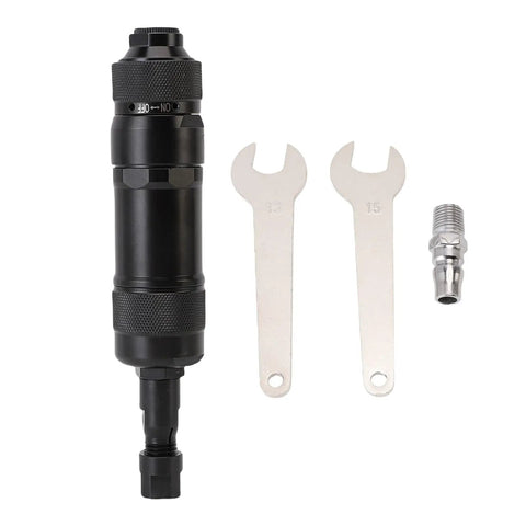 Top Shelf High Speed Air Powered Die Grinder Bad Boy At 24000 Rpm with two wrenches and a connector for pneumatic use.