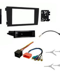 Audi A6 Dash Kit With Wire Harness And Antenna Adapter For Plug And Play Single Or Double Din Aftermarket Radio Install 2000 2001 2002 2003 S6 With Removal Tools