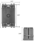 One Gang 18 Cu In Pvc Electrical Junction Box Gray Non Metallic Outlet Block For Switches And Dimmers 10 Pack dimensions